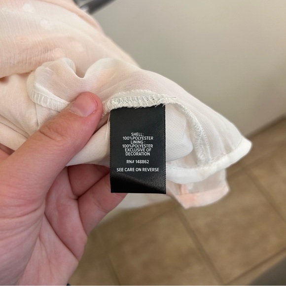 NWT Torrid 4x Pink Tie Dye Clip Dot Chiffon Blouse Sleeveless Ruffle Button Top - Picture 8 of 11